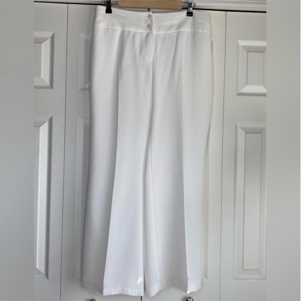 Women's Jones New York Collection Dress Pants White Straight Leg w/ Lining Sz 10